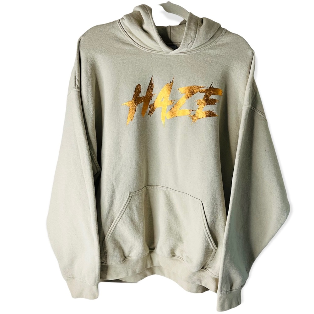 Guildan Heavy Blend Sweatshirt Hoodie Size XL with Haze Cooper Bronze Letters